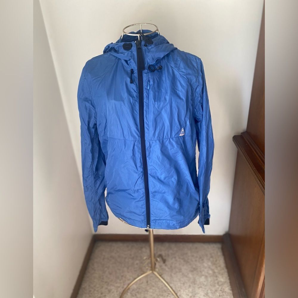 Cape Heights Blue Hooded Zip Front Jacket Women's Small